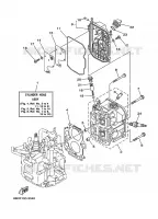 CYLINDRE / CARTER MOTEUR 2 pour Yamaha FT8D High Thrust, Manual Starter, Tiller Handle, Manual Tilt, Shaft 20