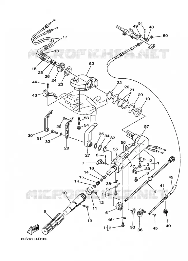 DIRECTION Yamaha OUTBOARD ENGINES 8hp (5.9kW) 2006 FT8  FT8DMHL