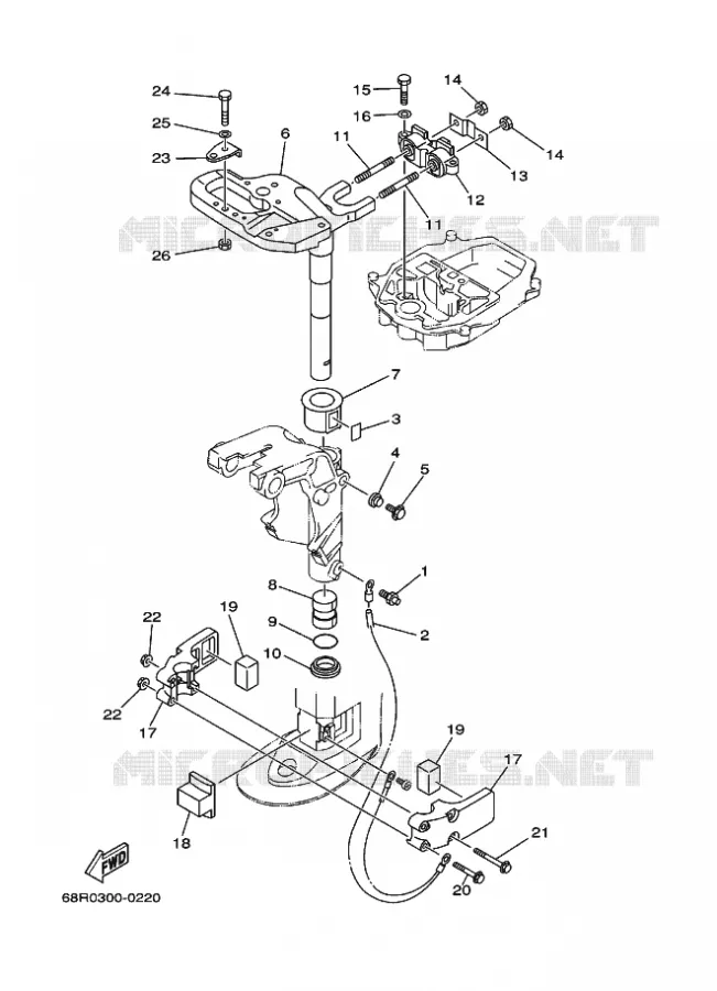SUPPORT 3 Yamaha OUTBOARD ENGINES 8hp (5.9kW) 2006 FT8  FT8DEX