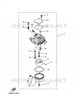 CARBURATEUR pour Yamaha FT8D High Thrust, Manual Starter, Tiller Handle, Manual Tilt, Shaft 20