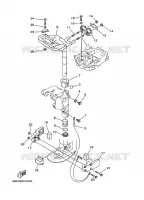SUPPORT 3 pour Yamaha FT8D High Thrust, Manual Starter, Tiller Handle, Manual Tilt, Shaft 20