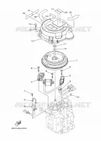 GENERATEUR pour Yamaha FT8G High Thrust, Manual Starter, Tiller Handle, Manual Tilt, Shaft 20