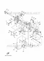 SUPPORT 1 pour Yamaha FT8G High Thrust, Electric Starter, Remote Control, Manual Tilt, Shaft 25