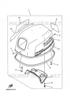 CAPOT SUPERIEUR pour Yamaha FT9.9D 4 Stroke, High Thrust de 2001