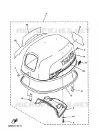 CAPOT SUPERIEUR pour Yamaha FT9.9D 4 Stroke, High Thrust de 2001