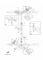 SUPPORT 3 pour Yamaha FT9.9G High Thrust, Manual Starter, Tiller Handle, Manual Tilt, Shaft 25