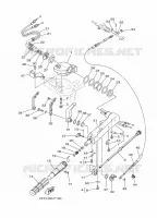 DIRECTION pour Yamaha FT9.9L High Thrust, Manual Starter, Tiller Handle, Manual Tilt, Shaft 25