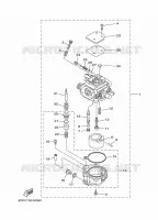CARBURATEUR pour Yamaha FT9.9L High Thrust, Electric Starter, Remote Control, Manual Tilt, Shaft 20