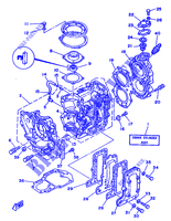 CYLINDRE / CARTER MOTEUR pour Yamaha 20C 2 Stroke de 1993