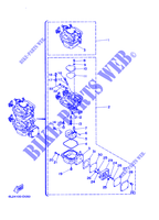 CARBURATEUR pour Yamaha 20D Manual Starter, Tiller Handle, Manual Tilt, Pre-Mixing, Shaft 15