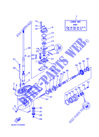 CARTER INFERIEUR ET TRANSMISSION 1 pour Yamaha 20D Manual Starter, Tiller Handle, Manual Tilt, Pre-Mixing, Shaft 15