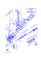 CARTER INFERIEUR ET TRANSMISSION 1 pour Yamaha 20D 2 Stroke, Manual Starter, Tiller Handle, Manual Tilt de 2008