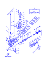 CARTER INFERIEUR ET TRANSMISSION 1 pour Yamaha 20D 2 Stroke, Manual Starter, Tiller Handle, Manual Tilt, Pre-Mixing de 2007