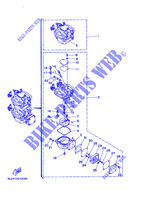CARBURATEUR pour Yamaha 20M Manual Starter, Tiller Handle, Manual Tilt, Pre-Mixing, Shaft 15