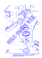 DEMARREUR KICK pour Yamaha 20D Manual Starter, Tiller Handle, Manual Tilt, Pre-Mixing, Shaft 15