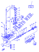 CARTER INFERIEUR ET TRANSMISSION pour Yamaha 20D 2 Stroke, Manual Starter, Tiller Handle de 1998