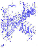 CYLINDRE / CARTER MOTEUR pour Yamaha 20D 2 Stroke, Manual Starter, Tiller Handle de 1998