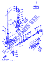 CARTER INFERIEUR ET TRANSMISSION 1 pour Yamaha 20D 2 Stroke, Electric Start, Oil injection de 1992