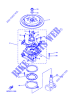GENERATEUR pour Yamaha 25B Manual Starter, Tiller Handle, Manual Tilt, Pre-Mixing, Shaft 15