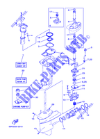 KIT DE REPARATION 2 pour Yamaha 25B Manual Starter, Tiller Handle, Manual Tilt, Pre-Mixing, Shaft 15