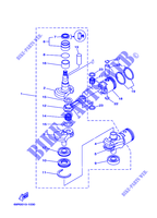 VILEBREQUIN / PISTON pour Yamaha 25B Manual Starter, Tilller Handle, Manual Tilt, Pre-Mixing, Shaft 15