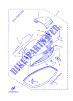 CAPOT SUPERIEUR pour Yamaha 25B Manual Starter, Tiller Handle, Manual Tilt, Shaft 20