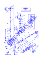 CARTER INFERIEUR ET TRANSMISSION 1 pour Yamaha 25B Manual Starter, Tiller Handle, Manual Tilt, Shaft 20
