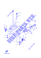CARTER INFERIEUR ET TRANSMISSION 2 pour Yamaha 25B Manual Starter, Tiller Handle, Manual Tilt, Shaft 20