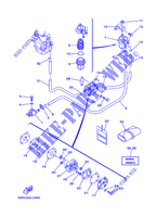 RESERVOIR A ESSENCE pour Yamaha 25B Manual Starter, Tiller Handle, Manual Tilt, Shaft 20