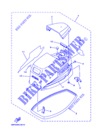 CAPOT SUPERIEUR pour Yamaha 25B Manual Starter, Tilller Handle, Manual Tilt, Shaft 15
