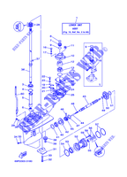 CARTER INFERIEUR ET TRANSMISSION 1 pour Yamaha 25B Manual Starter, Tilller Handle, Manual Tilt, Shaft 15