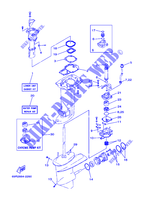 KIT DE REPARATION 2 pour Yamaha 25B Manual Starter, Tilller Handle, Manual Tilt, Shaft 15