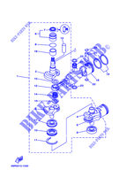 VILEBREQUIN / PISTON pour Yamaha 25B Manual Starter, Tilller Handle, Manual Tilt, Shaft 15
