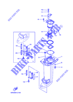 CARTER SUPERIEUR pour Yamaha 25B Manual Starter, Tilller Handle, Manual Tilt, Pre-Mixing, Shaft 15
