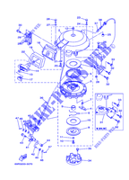 DEMARREUR KICK pour Yamaha 25B Manual Starter, Tilller Handle, Manual Tilt, Pre-Mixing, Shaft 15