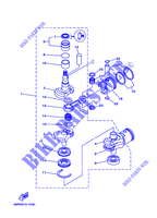 VILEBREQUIN / PISTON pour Yamaha 25B Manual Starter, Tilller Handle, Manual Tilt, Pre-Mixing, Shaft 15