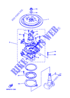GENERATEUR pour Yamaha 25B Manual Starter, Tiller Handle, Manual Tilt, Pre-Mixing, Shaft 20
