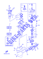 KIT DE REPARATION 2 pour Yamaha 25B Manual Starter, Tiller Handle, Manual Tilt, Pre-Mixing, Shaft 20