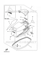 CAPOT SUPERIEUR pour Yamaha 25B 2 Stroke de 2002
