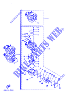 CARBURATEUR pour Yamaha 25N Manual Starter, Tiller Handle, Manual Tilt, Oil injection, Shaft 20