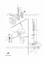 PIECES D'ENTRETIEN pour Yamaha 25N Manual Starter, Tiller Handle, Manual Tilt, Oil injection, Shaft 20