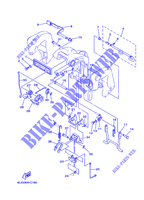 SUPPORT 2 pour Yamaha 25N Manual Starter, Tiller Handle, Manual Trim & Tilt, Oil injection, Shaft 15