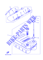 RESERVOIR A CARBURANT 2 pour Yamaha 25N Manual Starter, Tilller Handle, Manual Tilt, Pre-Mixing, Shaft 20