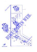 CARBURATEUR pour Yamaha 25N Manual Starter, Tiller Handle, Manual Tilt, Pre-Mixing, Shaft 15