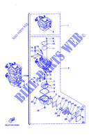 CARBURATEUR pour Yamaha 25M Manual Starter, Tiller Handle, Manual Tilt, Pre-Mixing, Shaft 15