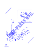 CARTER INFERIEUR ET TRANSMISSION 2 pour Yamaha 25M Manual Starter, Tiller Handle, Manual Tilt, Pre-Mixing, Shaft 15