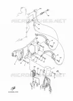 ELECTRIQUE 1 pour Yamaha 25M Manual Starter, Tiller Handle, Manual Tilt, Pre-Mixing, Shaft 15