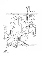 POMPE A HUILE pour Yamaha 25M Manual Starter, Tiller Handle, Manual Tilt, Pre-Mixing, Shaft 15