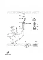 RESERVOIR A ESSENCE pour Yamaha 25M Manual Starter, Tiller Handle, Manual Tilt, Pre-Mixing, Shaft 15