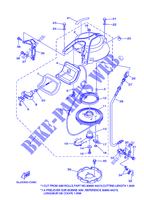 DEMARREUR KICK pour Yamaha 25N Manual Starter, Tiller Handle, Manual Tilt, Pre-Mixing, Shaft 15